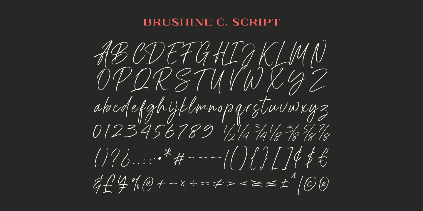 Beispiel einer Brushine Collection-Schriftart #3
